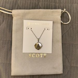 Kendra Scott Letter A Reversible Pendant Necklace in Iridescent